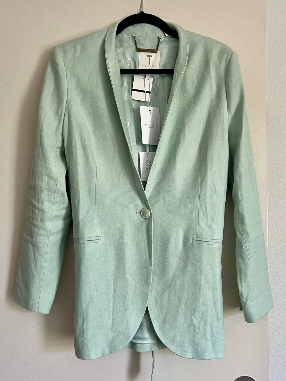 NWT Ted Baker Collarless Blazer